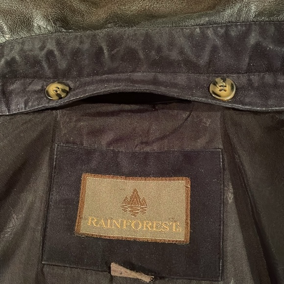 Man’s jacket fall/winter. Rainforest. XXL.  Brown leather color . - Picture 3 of 7